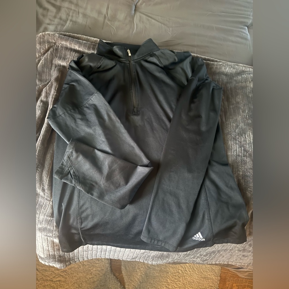 Adidas black Quarter-Zip Top